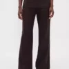 Low Rise Linen-Blend Flare Pants