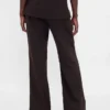 Low Rise Linen-Blend Flare Pants
