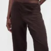 Low Rise Linen-Blend Flare Pants