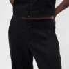Low Rise Linen-Blend Flare Pants