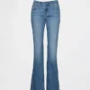 Low Rise Long & Lean Split-Hem Jeans