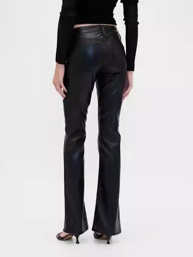 Low Rise Recycled Vegan Leather Long & Lean Pants