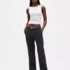 Low Rise Relaxed Flare Khakis