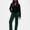 Low Rise Velvet '90S Slim Straight Pants