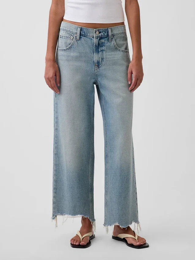 Low Slung Relaxed Crop Jeans