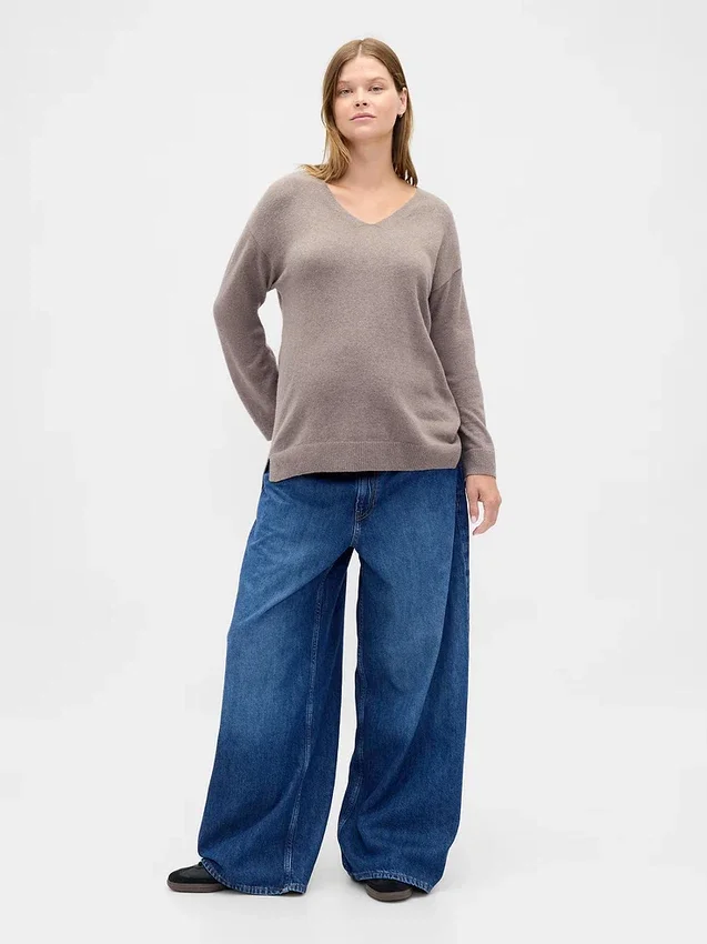 Maternity Cashsoft V-Neck Sweater