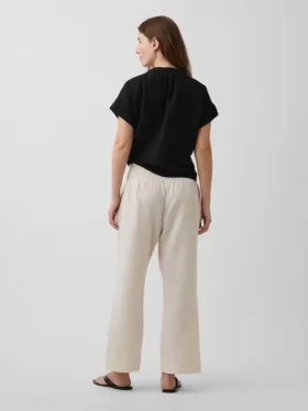 Maternity Cotton Gauze Full Panel Pants