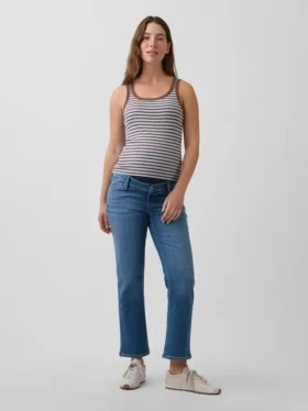 Maternity Full-Panel '90S Slim Straight Crop Jeans