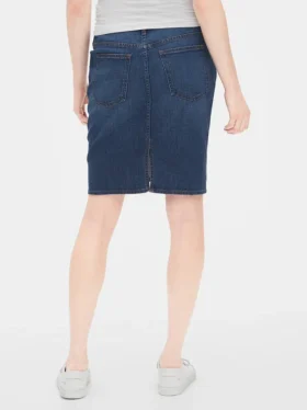 Maternity Full Panel Denim Skirt