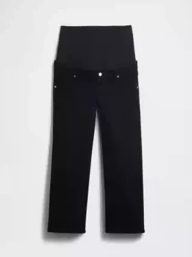 Maternity Full-Panel Stride Wide-Leg Jeans
