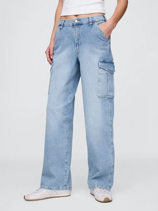 Mid Rise '90S Loose Cargo Jeans