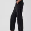 Mid Rise Barrel Utility Ankle Pants