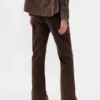 Mid Rise Corduroy Flare Pants