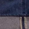 Mid Rise Metallic Cuffed Baggy Jeans