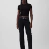 Mid Rise Relaxed Straight Jeans