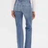 Mid Rise Relaxed Straight Jeans