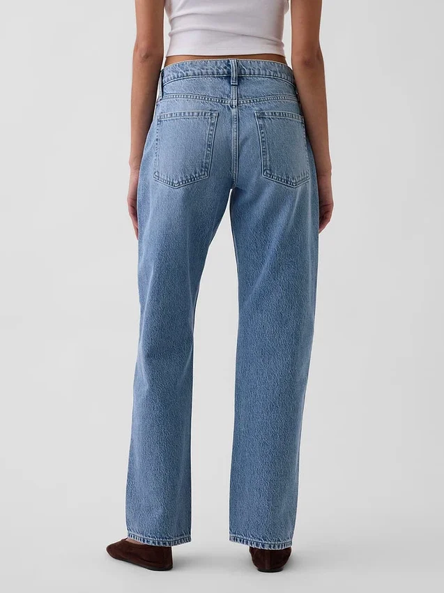 Mid Rise Straight Taper Jeans