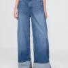 Mid Rise Ultrasoft Cuffed Baggy Jeans