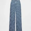 Mid Rise Ultrasoft Denim Stripe Baggy Jeans