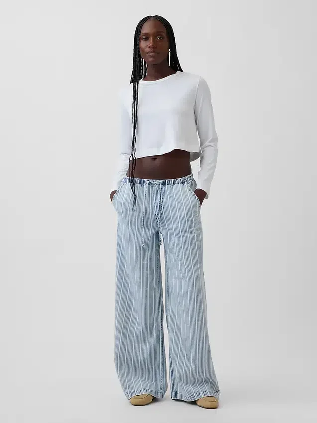 Mid Rise Ultrasoft Easy Baggy Jeans