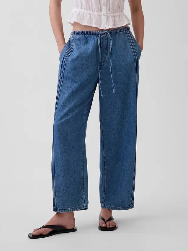Mid Rise Ultrasoft Easy Barrel Jeans