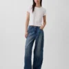 Mid Rise Ultrasoft Studded Baggy Jeans