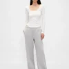 Mini Rib Lace-Trim Pj Top