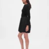 Mixed Media Bubble Mini Dress