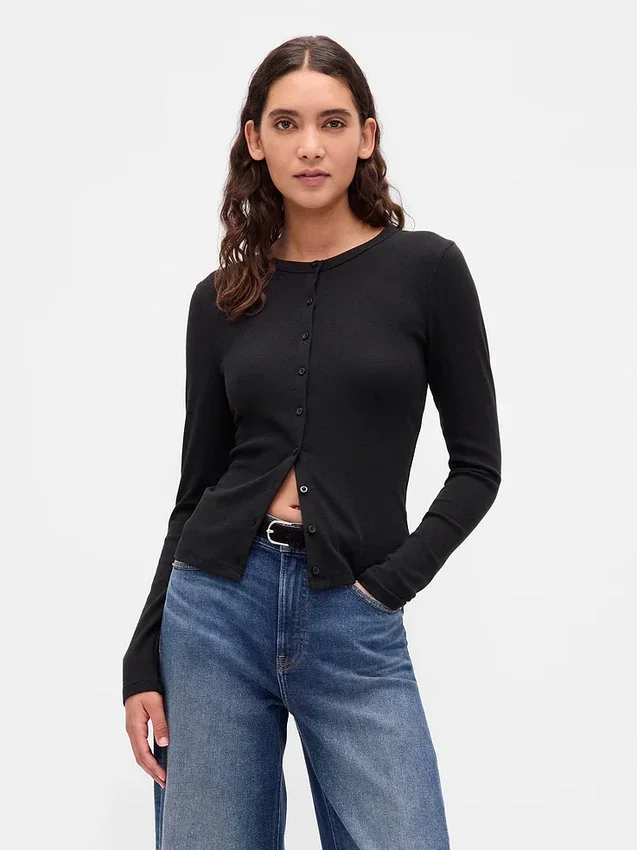 Modern Crewneck Cardigan