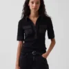 Modern Elbow-Sleeve Utility T-Shirt