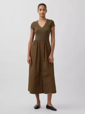Modern Mixed Media Maxi Dress
