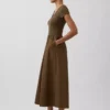 Modern Mixed Media Maxi Dress