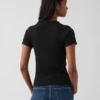 Modern Rib Mockneck Crop T-Shirt