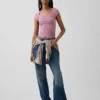 Modern Square-Neck Crop T-Shirt