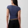 Modern Square-Neck Crop T-Shirt