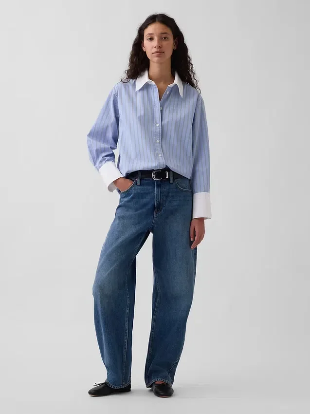 Organic Cotton Poplin Big Shirt