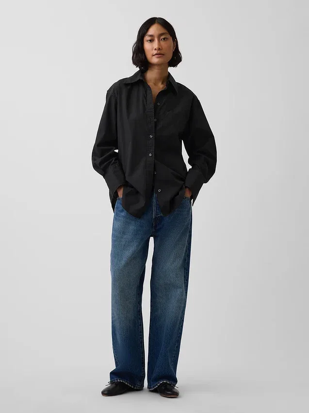 Organic Cotton Poplin Big Shirt