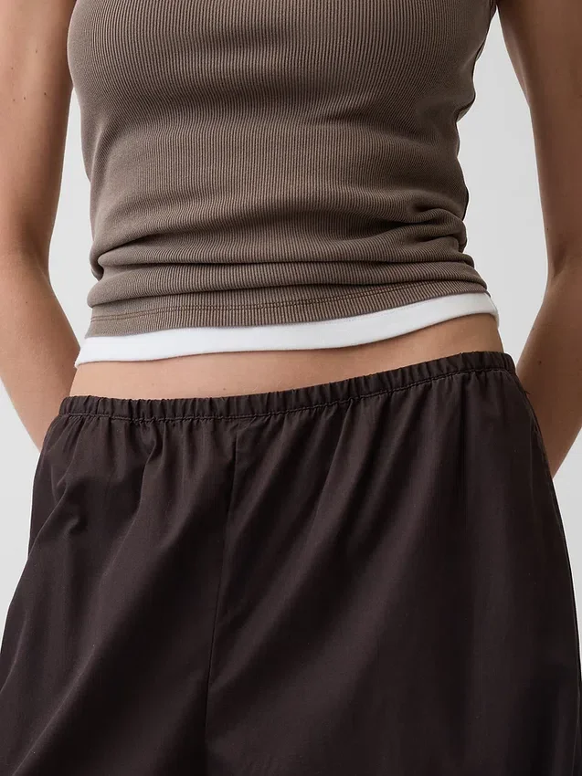 Organic Cotton Poplin Easy Baggy Joggers