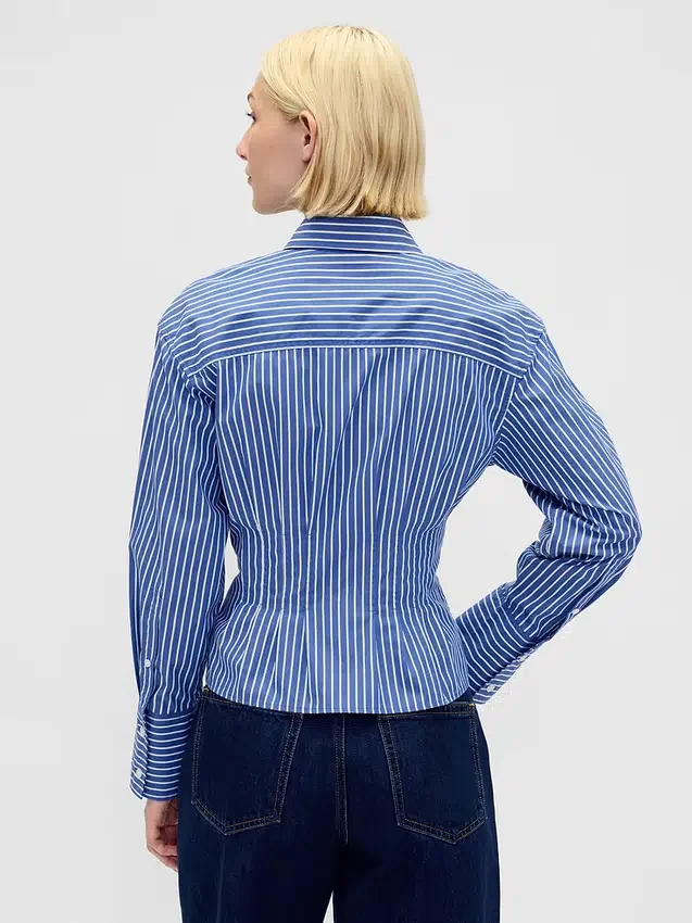 Organic Cotton Poplin Fitted Shirt