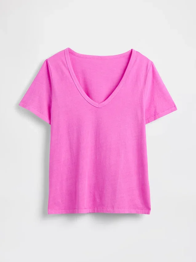 Organic Cotton Vintagesoft V-Neck T-Shirt