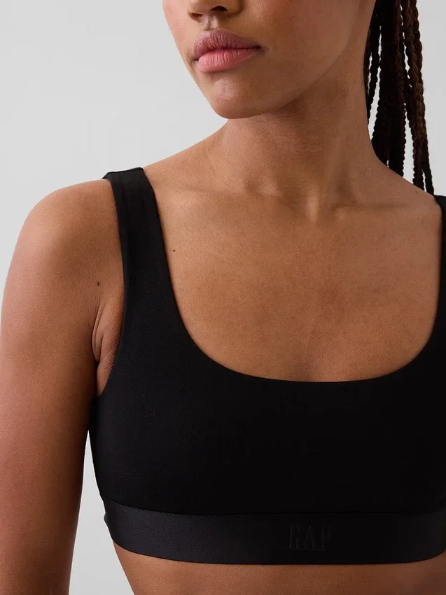 Organic Stretch Cotton Gap Logo Bralette