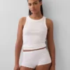 Organic Stretch Cotton High Rise Shorty