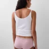 Organic Stretch Cotton Lace-Trim Shorty