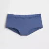 Organic Stretch Cotton Lace-Trim Shorty