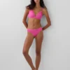 Organic Stretch Cotton Lace-Trim Thong