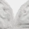 Organic Stretch Cotton Lace-Trim Triangle Bra