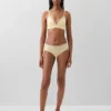 Organic Stretch Cotton Lace-Trim Triangle Bra