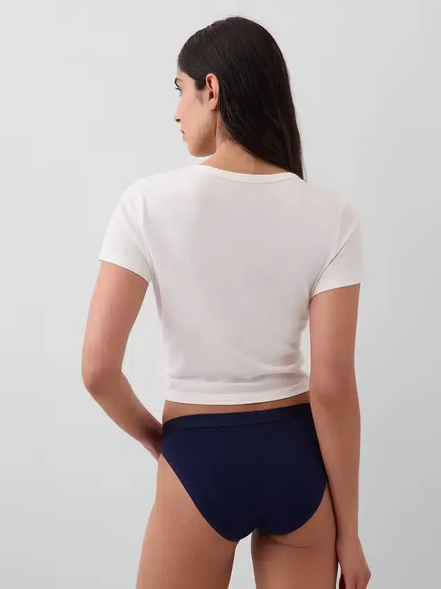 Organic Stretch Cotton Logo Bikini