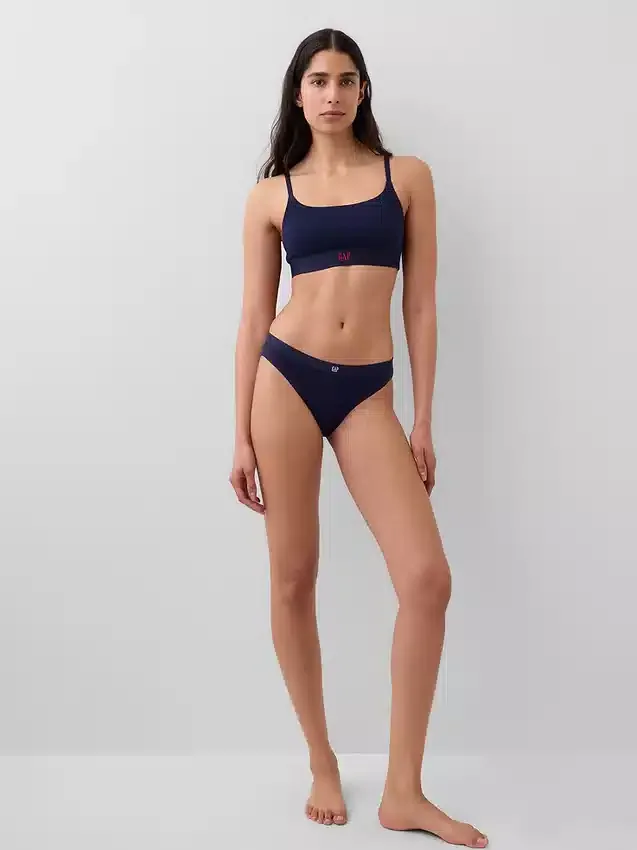 Organic Stretch Cotton Logo Bikini