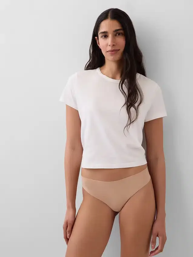 Organic Stretch Cotton No Show Thong